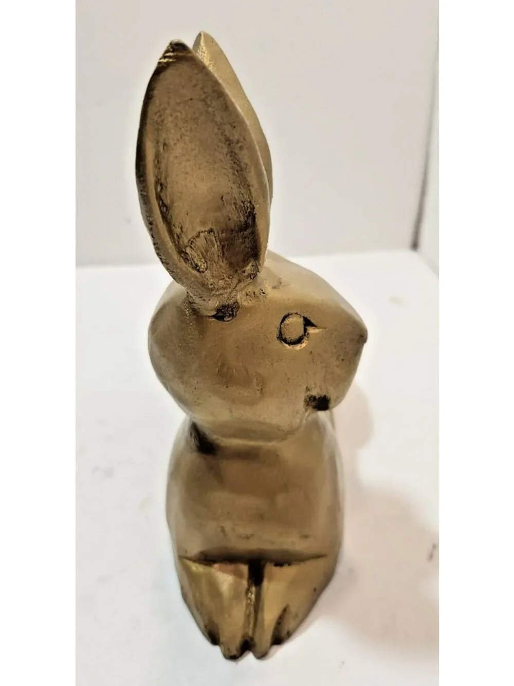 Gold Wooden Sitting Rabbit Bunny Figurine 8